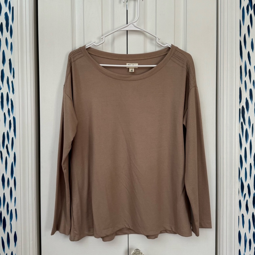 Hatley Women’s Taupe & Gold Sweater - Size Large